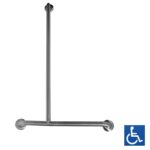 Accessible Shower Inverted “T” Left Hand Grab Rail, Concealed Fix SS